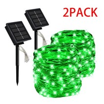 태양열 스트링 패어리 라이트 5m 50LED 30M 300 LED 방수 야외 화환 태양광 램프 크리스마스 정원 장식, 2PC green_42M 400LED