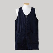 로사홈 식당 주방 업소용 생활방수 조끼형 앞치마, 곤색