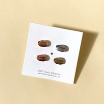 바리스타 엔틱 원두콩 뱃지 4종세트 커피뱃지