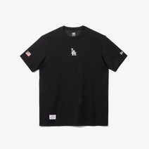 뉴에라 NewEra 정품 남여공용 어드레스 LA 다저스 티셔츠 블랙 13546500