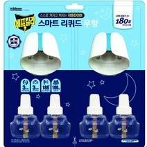 에프킬라 리퀴드 훈증기 ( 본체1개+리필2개 / 본체2개+리필4개 옵션 ) 무향 전자모기향, 무향 리퀴드 (훈증기2개+리필4개)