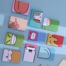선물 캐릭터 떡메모지 편지 수첩 다꾸 메모지 다이어리 떡메 메모패드, 핑크블루