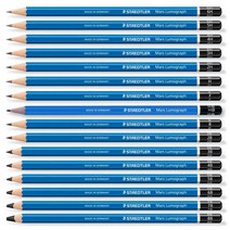 스테들러 연필 마스 루모그라프 12입 다양한 심경도, 4H