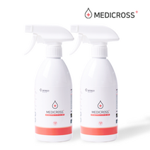 메디크로스 500ml 다용도 살균 소독수 스프레이형 식품 살균 가능 세균 살균소독제 hocl 차아염소산수, 2개