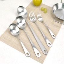 국산 스텐 뷔페 스푼 포크 큰 서빙 숟가락 왕수저 왕스푼 큰 수저 급식 식당 먹방 캠핑, 뷔페포크-대