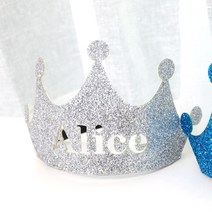 파티스토어 자유문구 생일머리띠 주문제작 _ 생일왕관 펠트머리띠 해피벌스데이 파티용품 응원 졸업, ♥제작♥ 3) CF01 티아라 실버
