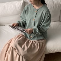 퍼니걸스 9783 데일리 라운드 퍼프 골덴 블라우스 여성의류