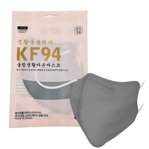 비엠세상편한마스크(구 다온마스크) KF94 새부리형 입체마스크 1매 그레이색 대형, 50매 4통