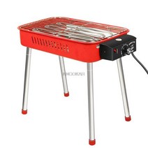 바베큐 그릴 기계 220v 가정용 전기 오븐 무연 비 스틱 베이킹 팬 꼬치 가정용 장비, 빨간색