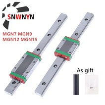 1pc 소형 선형 레일 MGN12 MGN9 MGN7 MGN15 100 200 300 400 500 600 800 1000mm MGN-H/C 블록 3D 프린터 부품, 18 only one block_06 MGN15H, 1개