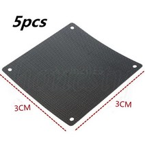 미세먼지측정기 초미세 방진 커버 커팅 가능한 블랙 PVC PC 팬 먼지 필터 케이스 컴퓨터 메쉬 냉각 5 개 30mm 40mm 50mm 60mm 70mm 80mm, 3x3cm 5pcs