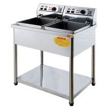 업소용 튀김기 치킨3마리 대용량 2구 DS-200DQ