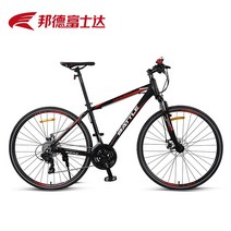 Bond Fuji Daping 넣어 도로 자전거 27 단 시마노 가변 속도 남녀 학생 자동차 디스크 브레이크 충격 흡수 자전거, 검정과 빨강(700c) 시마노 27단 변속기 시스