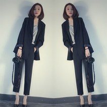 바이스타 여성 봄 가을 캐주얼 정장 수트