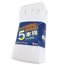 일본직발송 10. 에이스 글러브 (Ace Glove) 워크 스타일 에이스 스테디셀러 다섯 발가락 양말 화이트 네, One Size_One Color, One Size_One Color