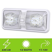 캠핑카 카라반 보트 개조 부품 DIY 용품 부속 1pcs led rv 조명 12v 48 led 인테리어 더블 돔 천장 조명 rv 캠핑 트레일러 화이트 캐러밴 액세서리 q1g9, 내츄럴 화이트