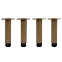 리폼플러스 원형조절다리 150mm 오크 철재 가구다리, 오크(4개)