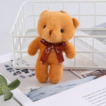 꽈배기쿠션 뜨거운 판매 5 개/몫 나비 넥타이 12 cm 미니 곰 인형 봉제 장난감 소녀 생일 선물 작은 펜던, 07 하늘색_01 12cm