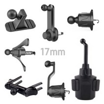 차량용 거치대 마운트 브라켓 17mm 가로 세로 원형 송풍구 홀더, 1.대시보드 고정브래킷