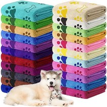 Mixweer 개 고양이 건조용 벌크 강아지 타월 22개 극세사 빠른 건조 목욕 반려동물 그루밍 다채로운 용품 중형견 샤워를 위한 대형 흡수성 미국직송 297742