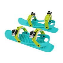 겨울 새로운 미니 짧은 스키 신발 성인 어린이 조절 가능한 스노우 보드 스키 썰매 야외 여행 눈 운동화, 성인 녹색