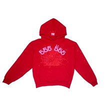 Sp5der Worldwide Red Angel Number 555 Hoodie Red102725