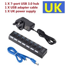 usb 3.0 hub 전원 스위치 멀티 허브, 영국
