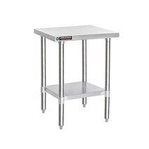 Food Prep 스테인리스 스틸 테이블 - DuraSteel 61 x 45 7cm(24 18인치) 상업용 금속 작업대 조절 가능한 선반 포함 NSF 인증 레스토랑 창고 가정 주방, 24 (W) x 18 (L) Table