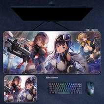 승리의 여신 Nikke 게임 승리의 여신 니케 캐릭터 굿즈 장패드 마우스패드 모음, 900x400mm, 3mm, Q