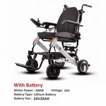 장애인전동차 장애인전동스쿠터 JayCreer 휴대용 전동 휠체어 16.8KGS, 02 With Battery 20AH