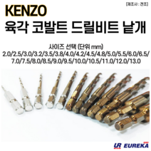 겐조 KCD-101 육각 코발트드릴 스덴기리 드릴비트 낱개 25종 전사이즈 2-13mm, 13.0mm