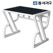 동서가구 스컬 강화유리 책상 800 DF924273, 화이트