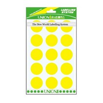 원형스티커300/황색C300갑15개입