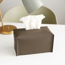 [천삼백케이] [인바이트엘] Edge leather Tissue Cover, Black