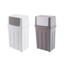 바람 베네시안 와이드 휴지통 40L 2종, 화이트+그레이, 4세트