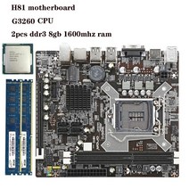 마더보드 메인보드 H81M-E/M51AD/DP MB 인텔 H81 PC 마더 보드 LGA 1150 MATX + G3260CPU 2개 ddr3 8GB 1600mhz ram 메인