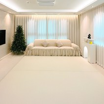 쁘띠메종 더블한판매트 리넨 280X280cm, 양면 리넨베이지