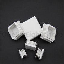 스퀘어 플라스틱 블랙 블랭킹 엔드 캡 튜브 파이프 삽입 플매트 카펫 러그 마개 블랙/화이트 인서트 의자 다리 15mm 100mm 가구, 01 White_23 30x50mm -6Pcs, [01] White