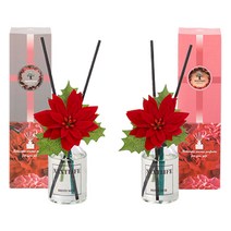 FCX 크리스마스 포인세티아 선물세트 디퓨저1+1, 03_빅포인세티아첼시병, 블랙체리