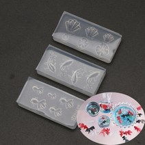 레진아트 레진공예 실리콘몰드 diy 공예 레진 실리콘 석고방향제만들기 비누만들기 심심할때할만한것 원데이클래스 금형 도구 3pc mini size goldfish lotus