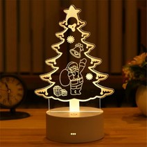 영업중 OPEN LED 오픈 네온 사인 24 보드 간판 광고판 3D 램프 아크릴 USB 야간 조명 램프크리스마스 크리스마스 장식 홈 침실 생일 결혼 선물 164EA 7, 03 3 - Tree