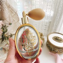 고급 럭셔리 공병 용기 향수 유리병 향수통 엔틱 왕실 펌핑 황금 골드 펌프크리스탈, D.6호 50ml