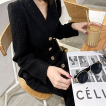 고급스러운 트위드 원피스 긴팔 브이넥 럭셔리 하객룩 오피스룩 명품스타일 수입 드레스 코트