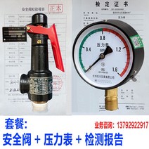 압력계 안전밸브벨트 y100 공기압축기 저장탱크 계량국 증명서, 4.안전밸브 DN32+압력계+검출보고서