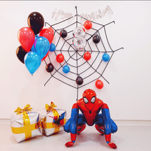스파이더맨풍선 세트 대형 생일 파티 행사 럭셔리 올인원, 1(대형)