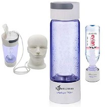 H2Wellness 수소수 전해수 이온 휴대용 워터 메이커, White - Borosilicate