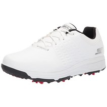 스케쳐스 Skechers 남성용 토크 방수 골프화 블랙 레드 밑창, 8 Wide, White/Black Sole