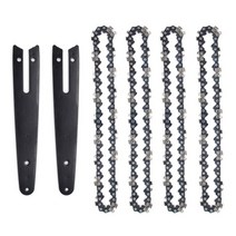 원형톱가이드 날카로운 4/6 인치 전기 톱 체인 및 가이드 미니 한 손으로 액세서리 세트 부식 방지 망간 스틸, [02] Set 4