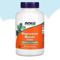 나우푸드 magnesium 마그네슘 말레이트 95mg 180캡슐, 180캡슐 1개