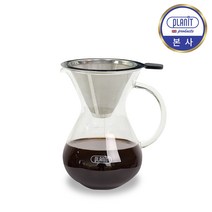 플랜잇 스텐 유리 드리퍼 세트 600ml, 단품, 800ml